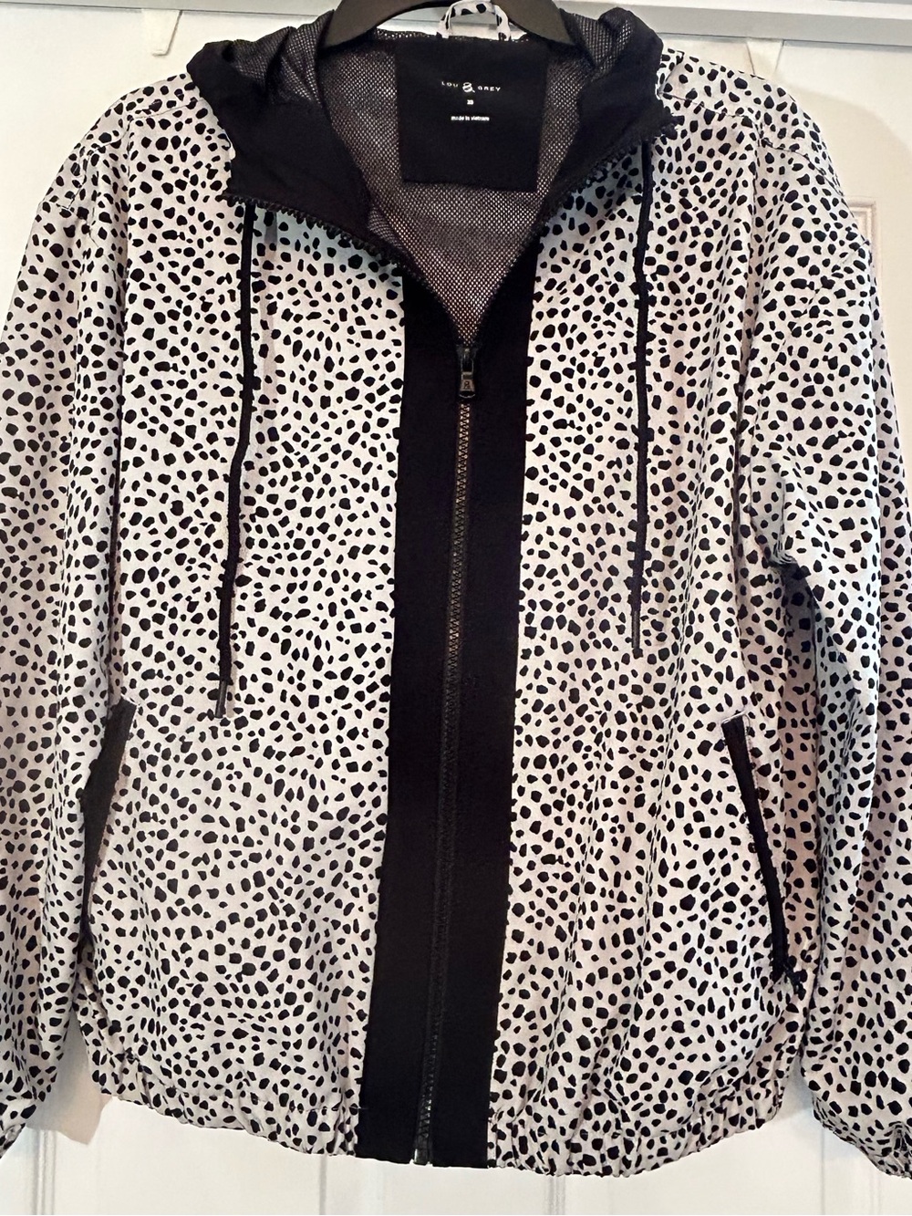 Lou & Grey Leopard Print Wanderweave Windbreaker Jacket Size XS - Picture 3 of 7